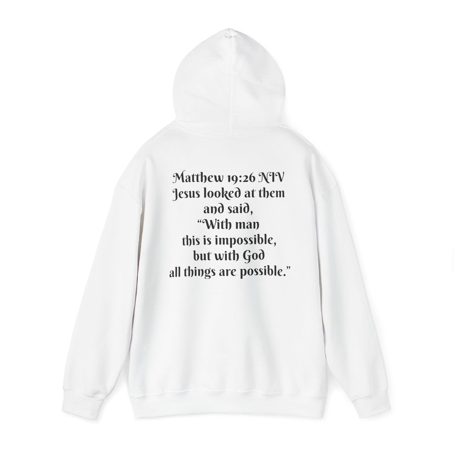 Matthew 19:26 NIV Hoodie