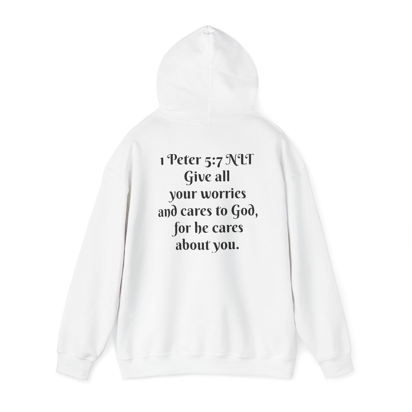 1 Peter 5:7 NLT Hoodie