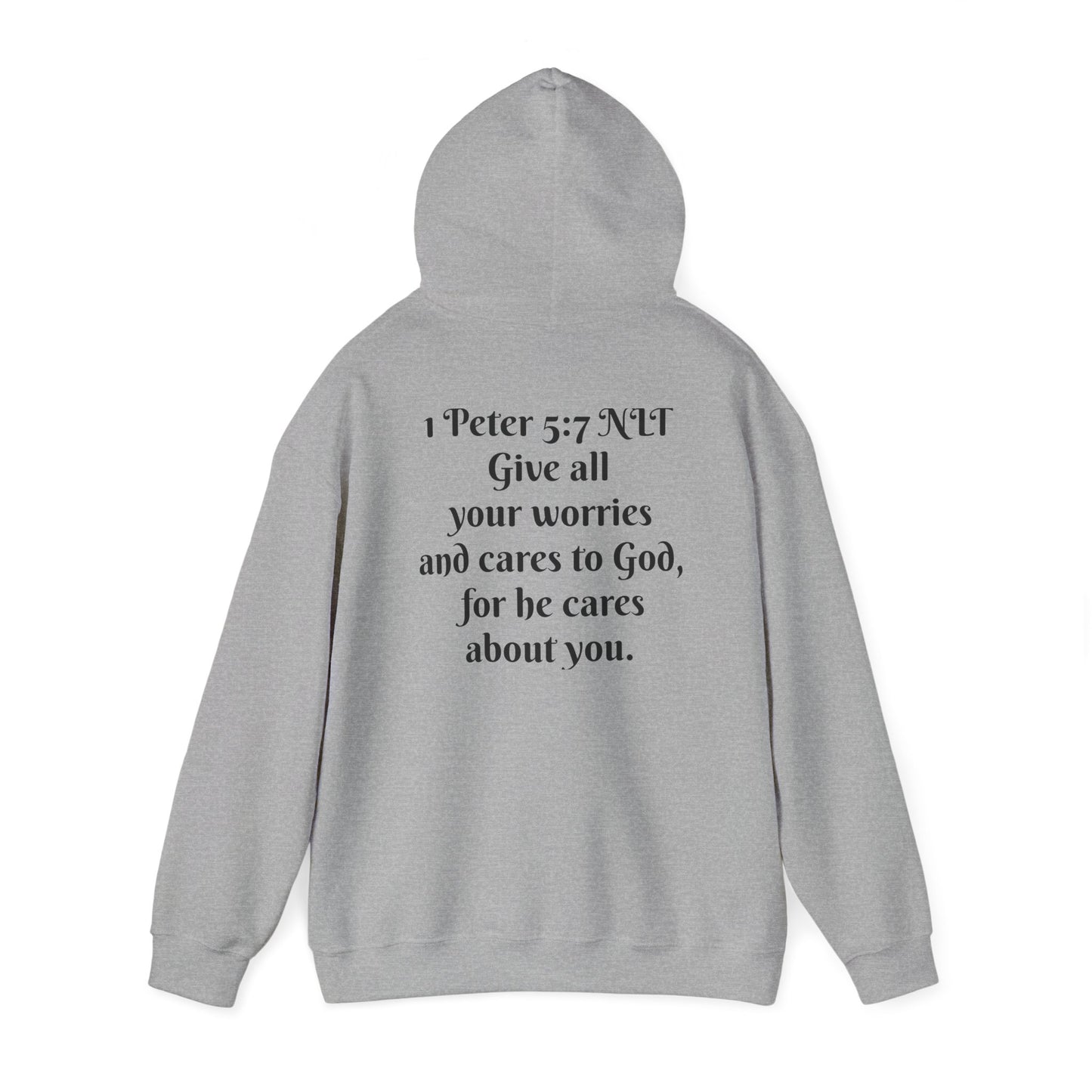 1 Peter 5:7 NLT Hoodie