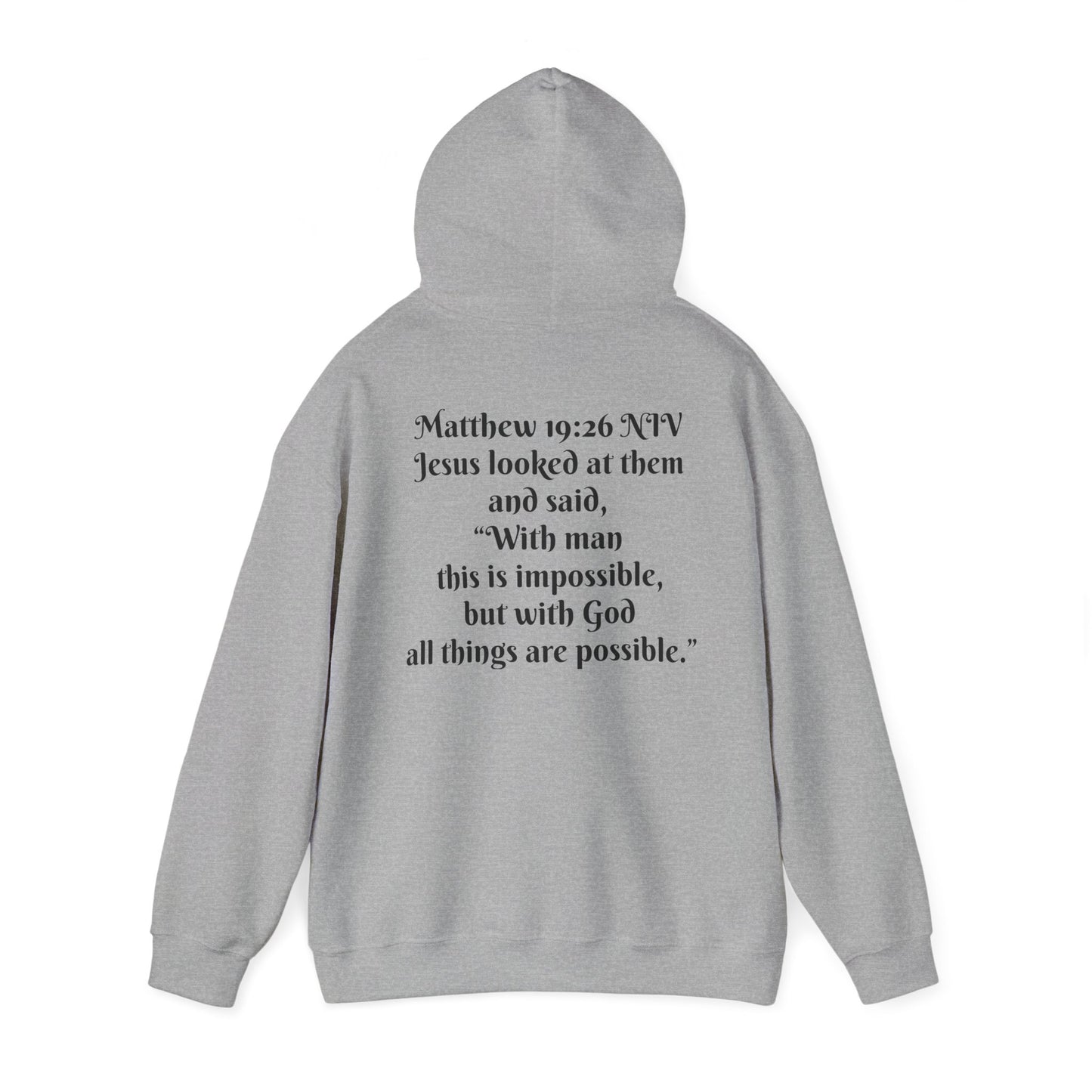 Matthew 19:26 NIV Hoodie