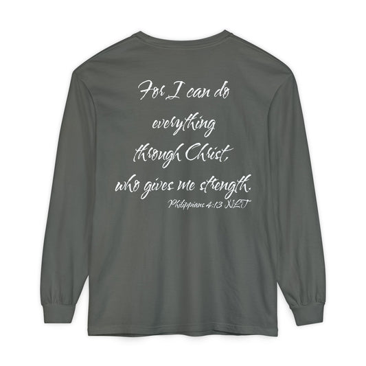 Philippians 4:13 NLT Long Sleeve Shirt