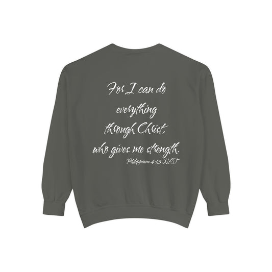Philippians 4:13 NLT Sweatshirt